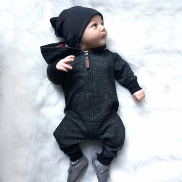 The New Boys' Long-Sleeved Hooded Jumpsuit - Image 3