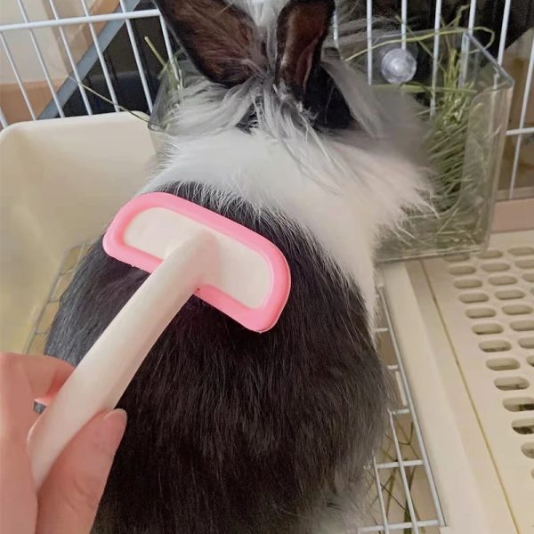 Silicone Small Pet Rabbit Comb Grooming Trimmer Fur Brush For Guinea Pig Chinchilla Cleaning Grooming Tool Accessoires - Image 2