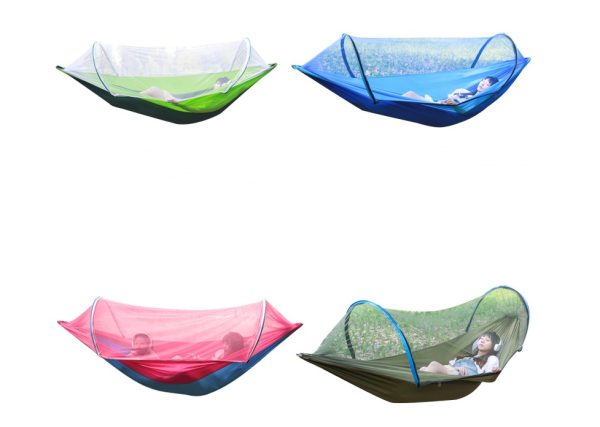 2 Person Portable Outdoor Mosquito Parachute Hammock - Image 4