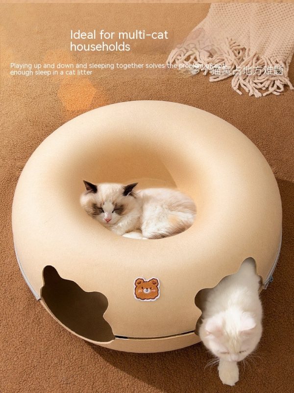 Animal-shaped Felt Zipper Cat Nest - Image 6