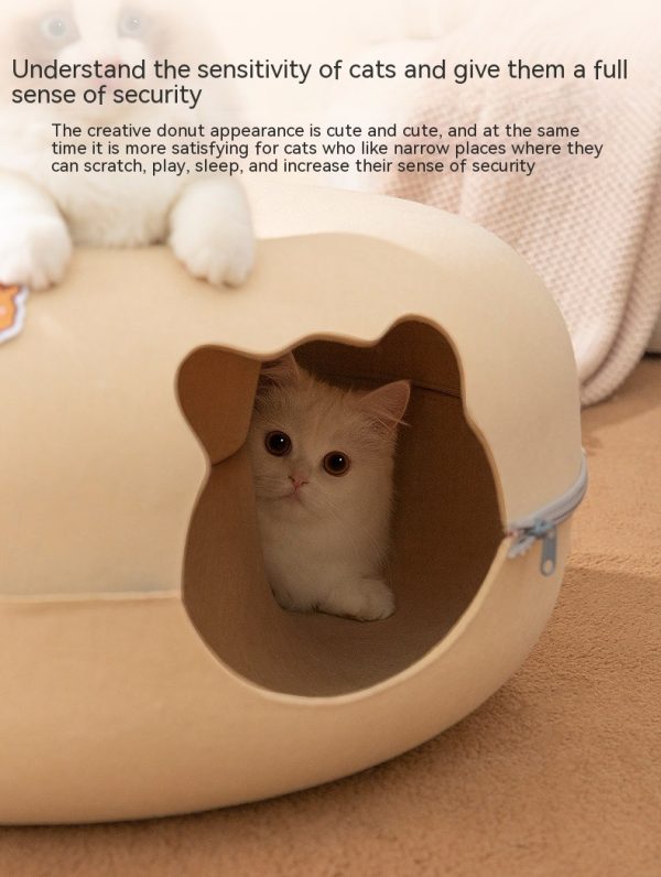 Animal-shaped Felt Zipper Cat Nest - Image 8