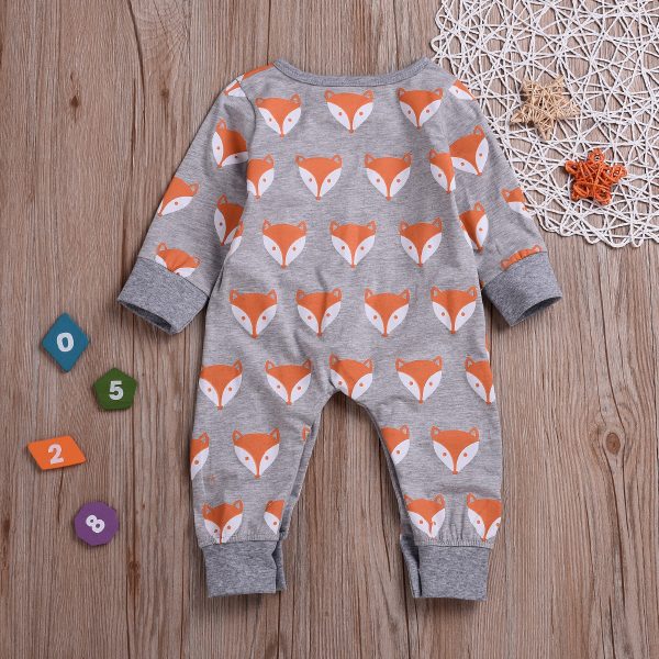 Cartoon fox Romper long sleeve creeper - Image 4