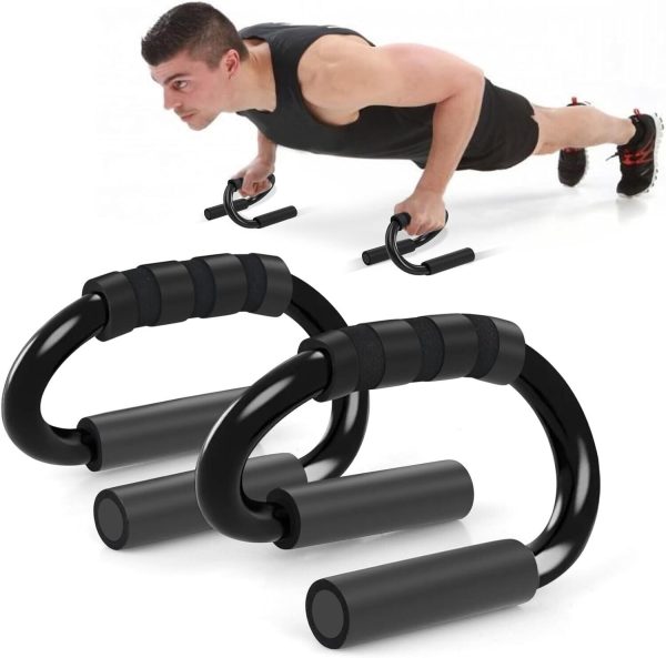 Push Up Bar S Shapes Non-slip Fitness Stand Exercise Grips Strength Workout Equipment Home Gym - Image 9