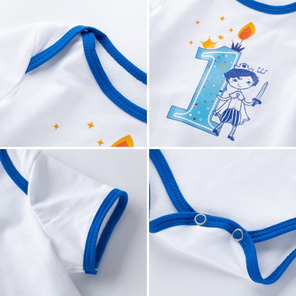 Summer new men's and women's baby triangle romper - Image 3