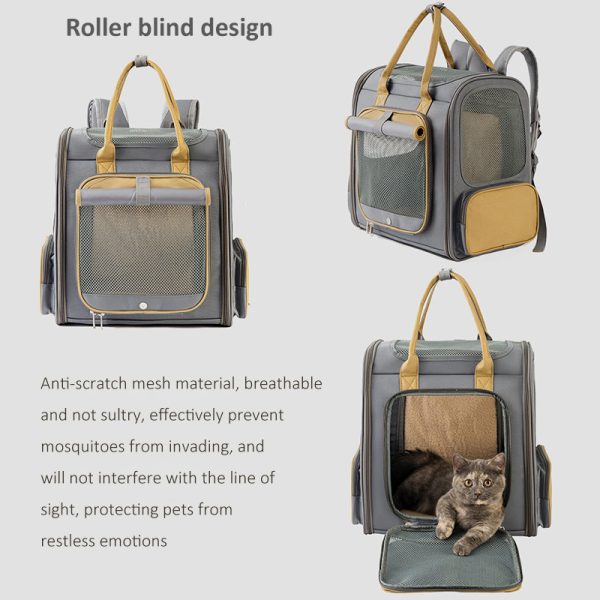 Large Capacity Oxford Cloth And PU Expandable Pet Bag - Image 6