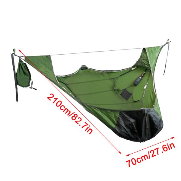 Flat Sleep Hammock Tent With Bug Net And Suspension Kit Outdoor Camp Super Long Camping Portable Hammock - Image 3