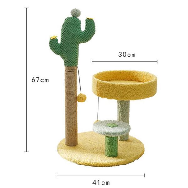 Cactus Climbing Frame Cat Sisal Hemp Column Grinding Claw - Image 3