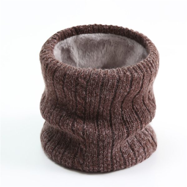 Twist Wide Striped Fleece-lined Knitting Scarf For Men - Image 8