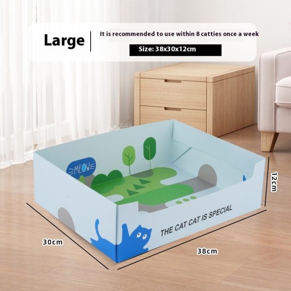 Portable Folding Semi-open Thickened Disposable Litter Box - Image 7