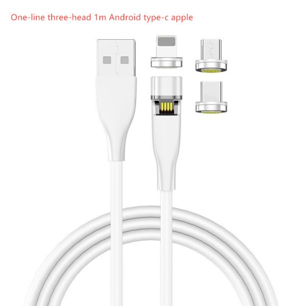 Three In One Data Cable 540 Degree Rotation Spherical Magnetic Charging - Image 6