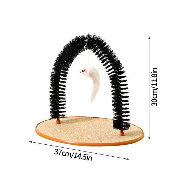 Cat Hair Rub And Anti-Itch Device Plastic Arch-Shaped Brush Cat Scratching Post Cat Toy Hair Grooming Self-Pleasure Little Mouse - Image 2