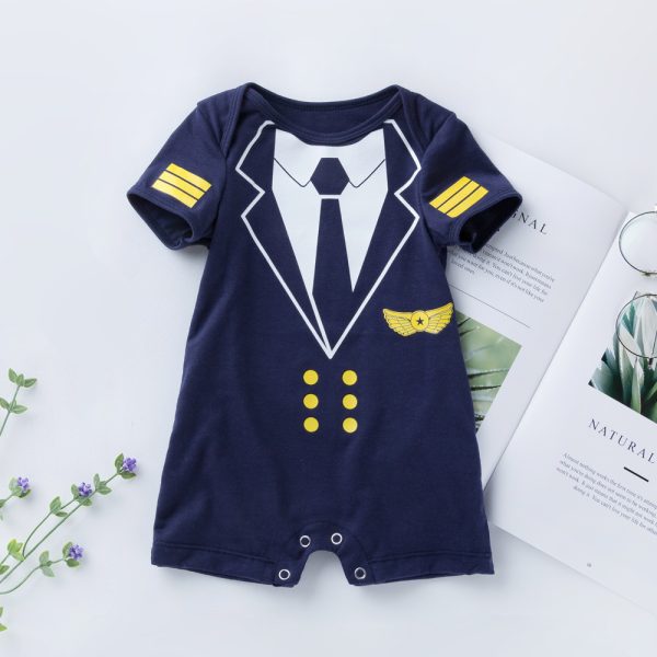 Summer new baby short-sleeved boxer romper jumpsuit - Image 3