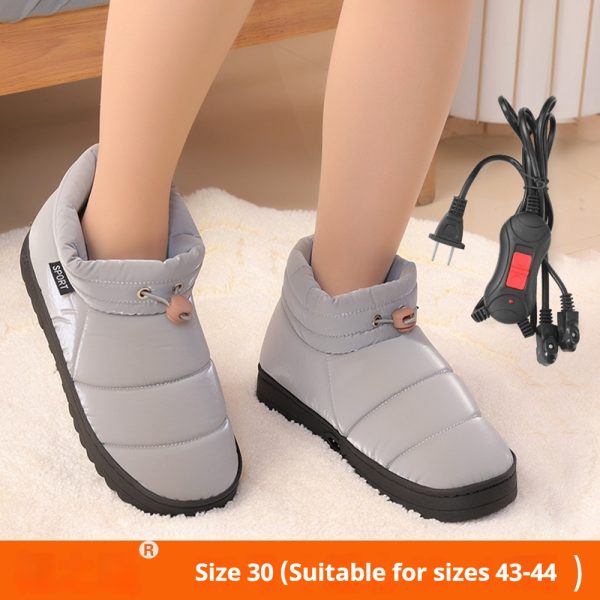 Feet Warmer Plug-in Electrothermal Shoes Rechargeable Walking Female Male Heating Thermal Cotton Slippers - Image 7