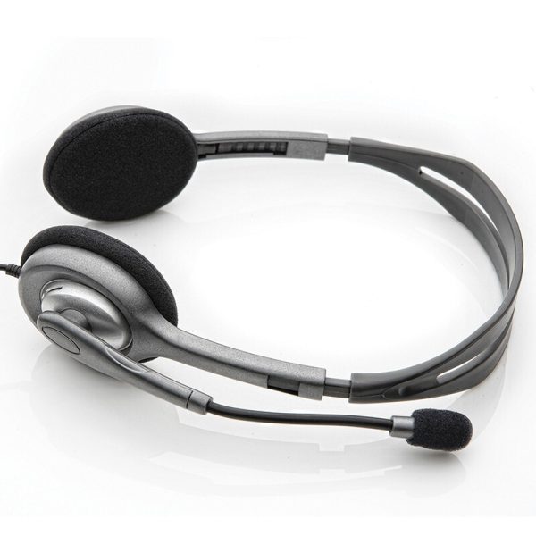 LogitechLogitech H110H111 Stereo Wired Headset Single Double 35 Headset Computer Tablet Headset - Image 5