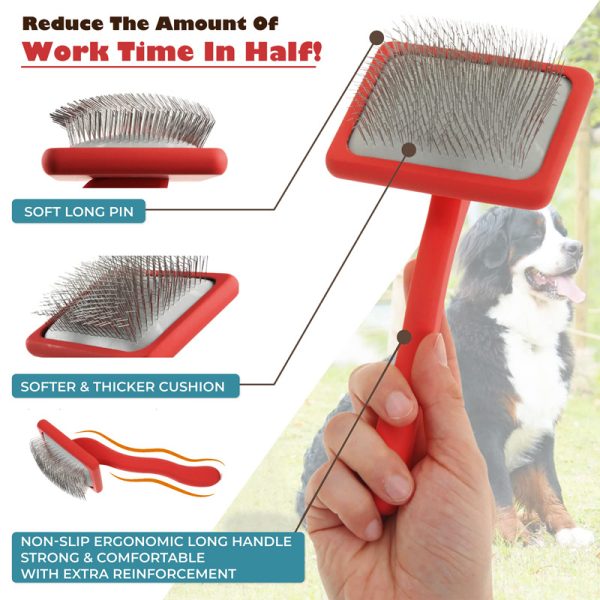 Pet Rubber Paint Handle Airbag Needle Comb - Image 3