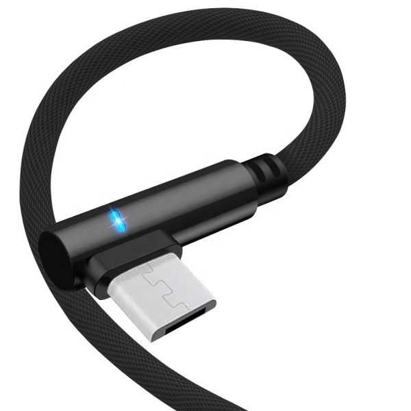 90 degree anti-winding charging cable