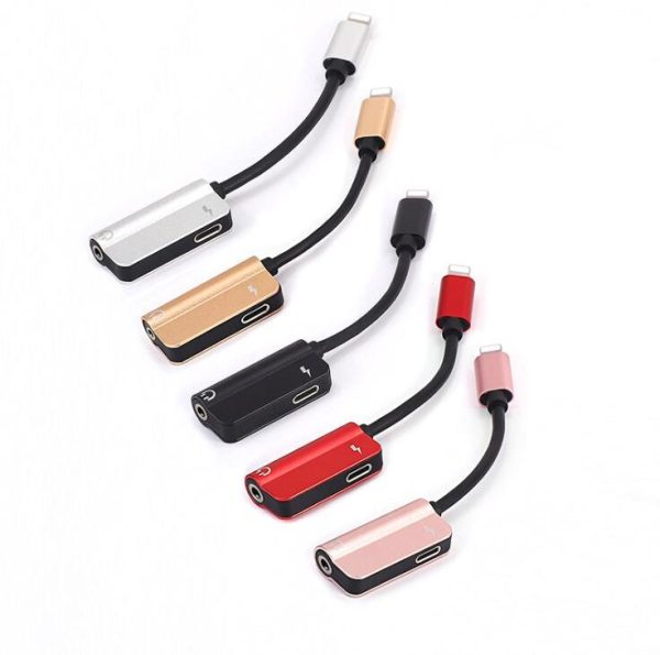 Compatible with Apple , Flash to 3.5mm Splitter AUX Adapter Headphone - Image 4