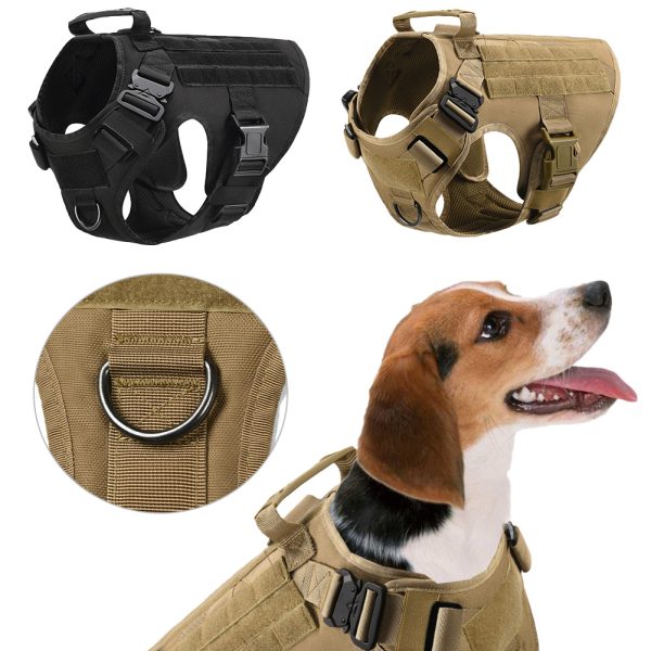 Military Tactical Dog Harness German Shepherd Adjustable Pet Dog Back - Image 3