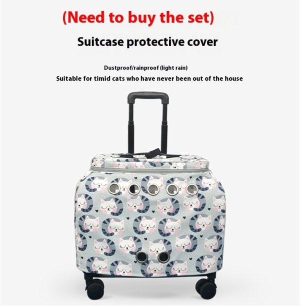 Cat Bag Portable Pet Trolley Bag Space Capsule Transparent Cat Luggage - Image 10