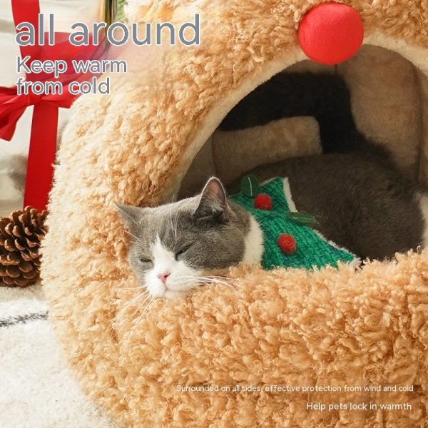 Elk Mongolian Bag Cat Large Space Removable And Washable Pet Bed Mat - Image 4