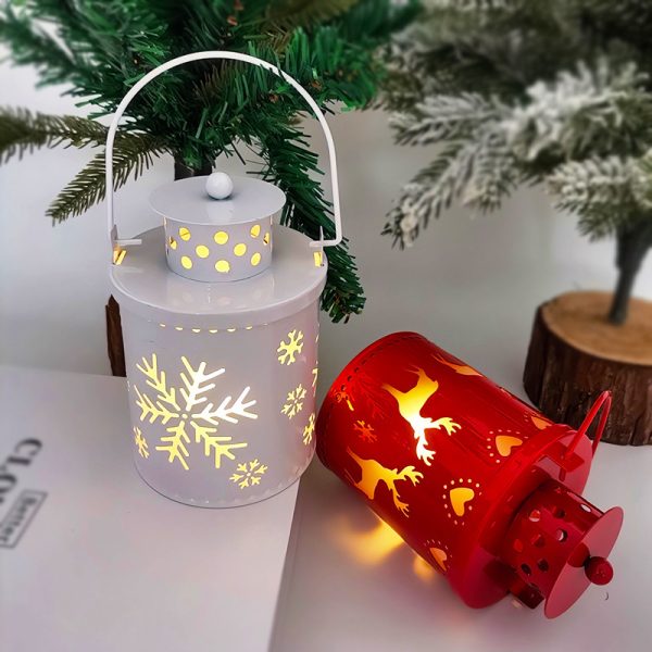 Christmas Candle Lights LED Small Lanterns Wind Lights Electronic Candles Nordic Style Creative Holiday Decoration Decorations - Image 3