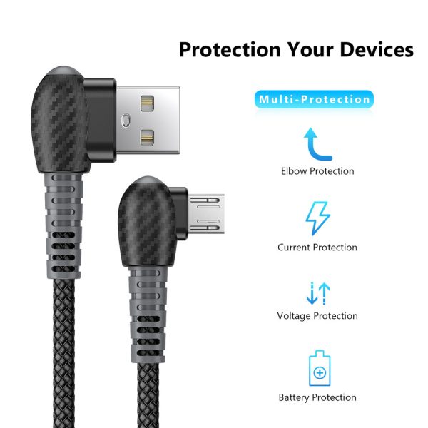Double Bend High-end Carbon Fiber Fast Charge Data Cable - Image 6