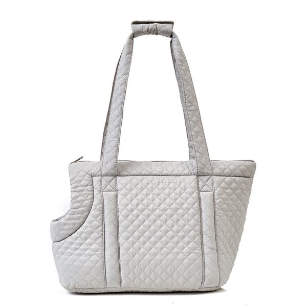 Autumn And Winter Rhombus Korean Style Quilted Pet Portable Single-shoulder Bag Cat Teddy Travel Portable Pet Bag - Image 6
