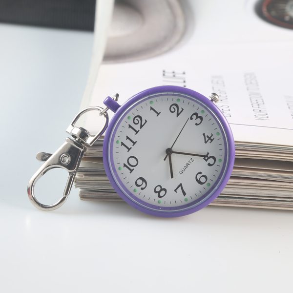 Clear Numbers Luminous Watch Keychain Pocket Watch - Image 8