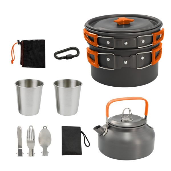 Camping Teapot Set Pot Stove Set 2-3 People Picnic Stove Tableware - Image 8