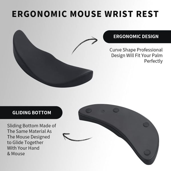 Ergonomic Mouse Wrist Rest Mouse Pads Silicon Gel Non-Slip Streamline Wrist Rest Support Mat Computer Mouse Pad For Office Gaming PC Accessories - Image 6