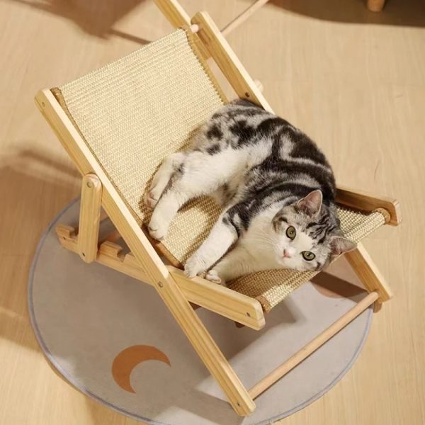 Solid Wood Cat Climbing Frame Recliner Four Seasons Universal - Image 3