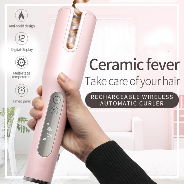 Wireless Automatic Curler USB  LCD Screen Ceramic Heating Anti-perm Curler - Image 4