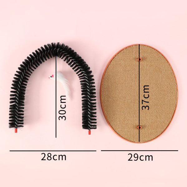 Cat Hair Rub And Anti-Itch Device Plastic Arch-Shaped Brush Cat Scratching Post Cat Toy Hair Grooming Self-Pleasure Little Mouse - Image 5