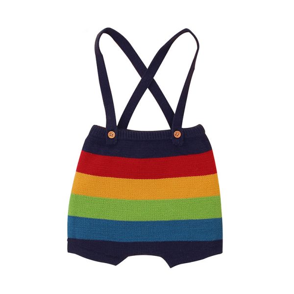 Knitted Rainbow Rompers