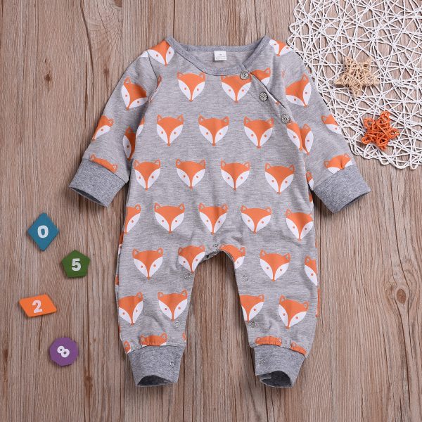 Cartoon fox Romper long sleeve creeper - Image 2