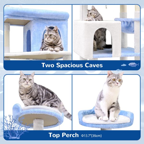 72 Inch Marine Blue Cat Climbing Frame - Image 5