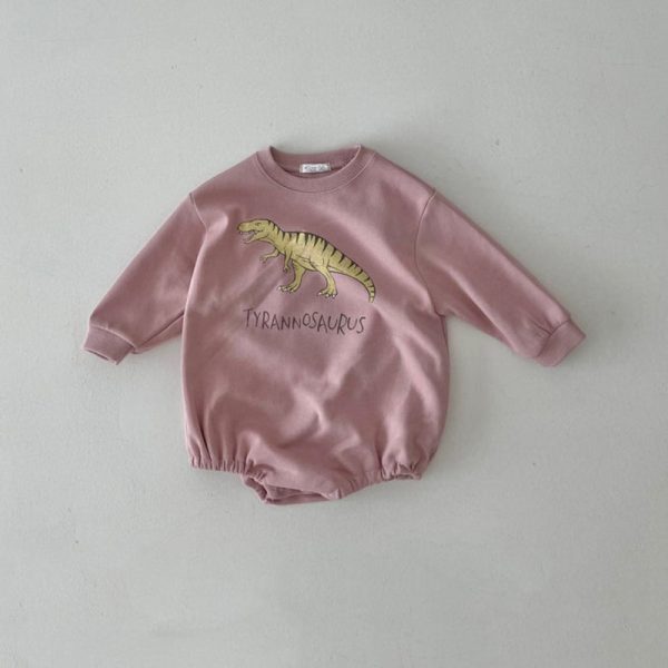 Baby Rompers Spring And Autumn Cartoon Dinosaur Children's Siamese Clothes - Image 6