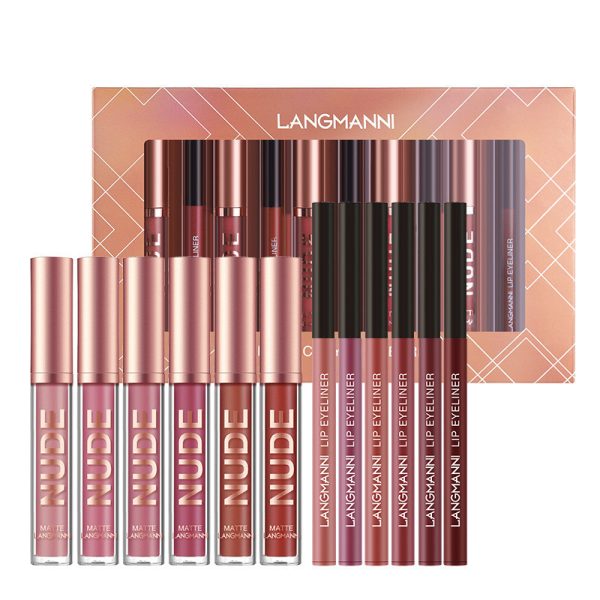 Lip Liner And Lipstick Makeup 12 Pcs Set 6 Matte Lipstick 6 Lip Liner Pens Waterproof Long Lasting Matte Lipstick Beauty Cosmetics Makeup Gift For Girls Lipstick Set - Image 5