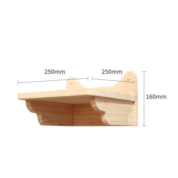 Pet Cat Climbing Frame Wall Type Solid Wood Wall Hanging Platform Ladder Pets Accessories - Image 3