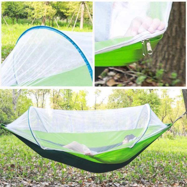 2 Person Portable Outdoor Mosquito Parachute Hammock - Image 3