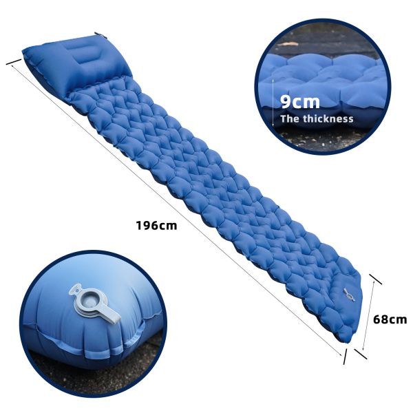 Outdoor Camping Travel Portable Inflatable Cushion Built-in Foot Inflatable - Image 4