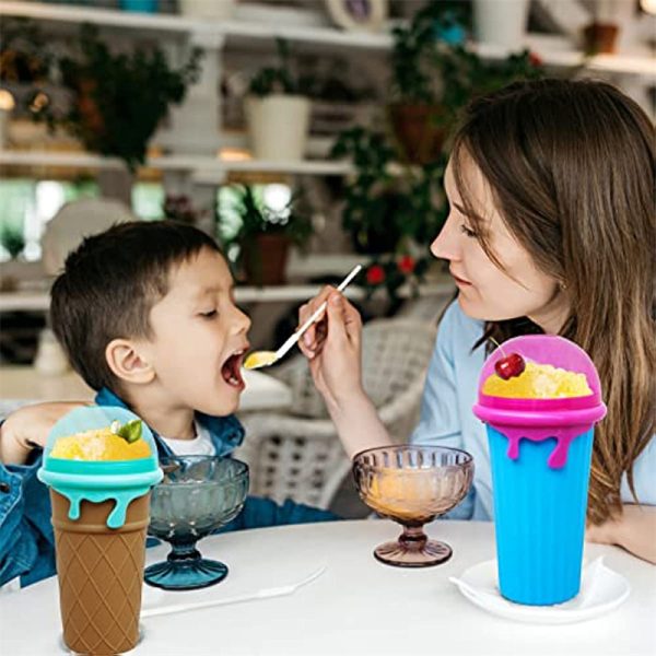 500ml Large Capacity Slushy Cup Summer Squeeze Homemade Juice Water Bottle Quick-Frozen Smoothie Sand Cup Pinch Fast Cooling Magic Ice Cream Slushy Maker Beker Kitchen Gadgets - Image 8