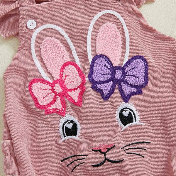 Baby Corduroy Cute Rabbit Strap Two-piece Set - Image 4