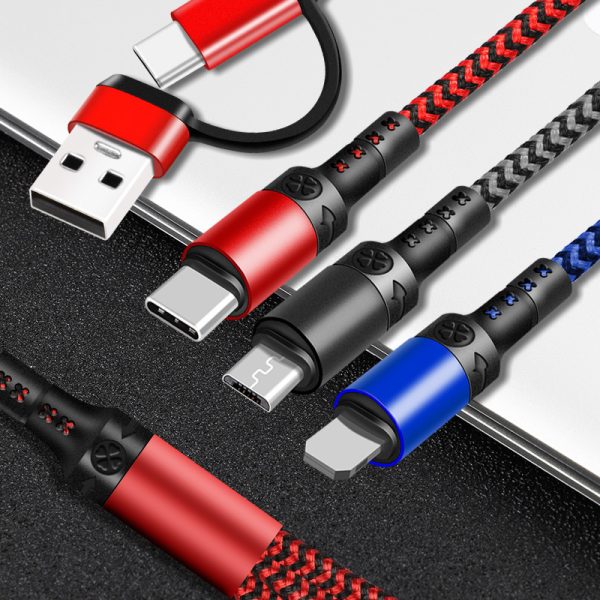 Fast Charging Five-in-one Data Cable, One For Three Charging Cables - Image 5