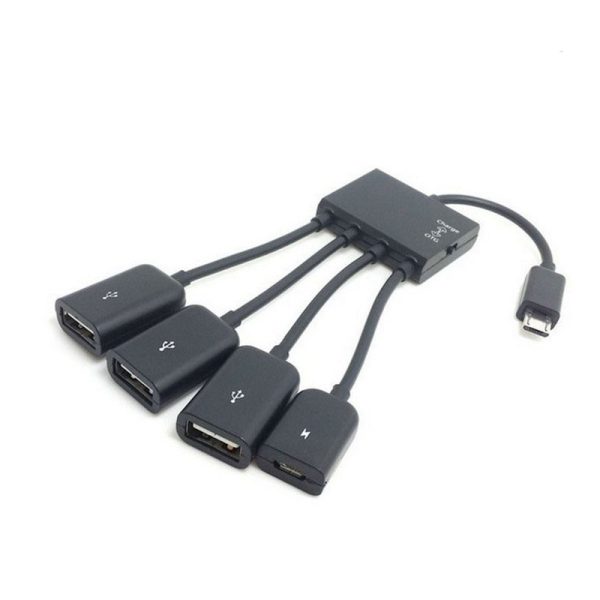 Micro USB OTG One Support Four-band Charging Mobile Phone External Mouse Multi-port Adapter - Image 5