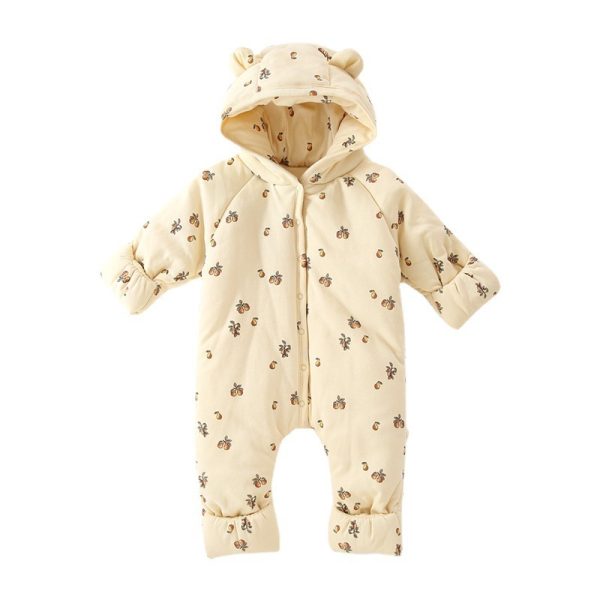 Winter Three-layer Quilted Baby Jumpsuit Romper - Image 3