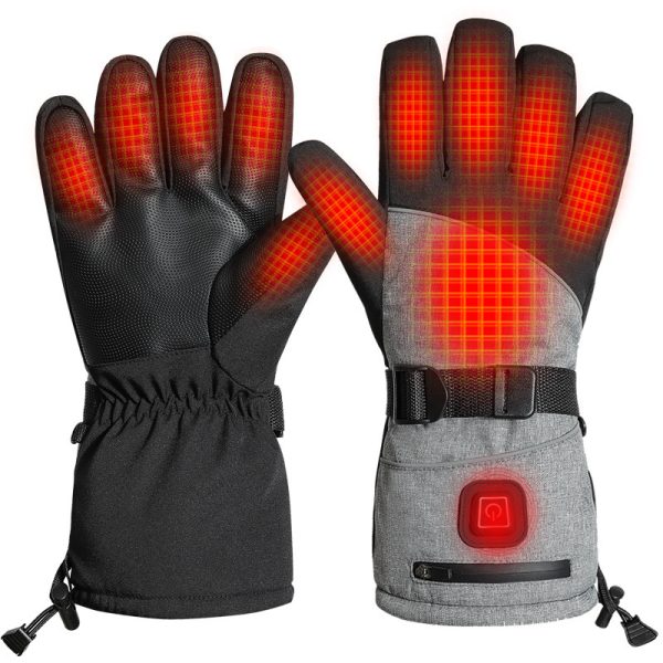 Full Finger Warm Waterproof Motorcycle Outdoor Sports Electric Heating Ski Gloves - Image 7