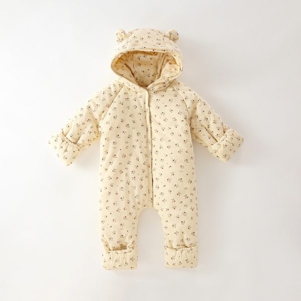 Winter Three-layer Quilted Baby Jumpsuit Romper - Image 6