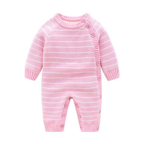 Fashion Newborn Baby Fleece-lined Jumpsuit - Image 7