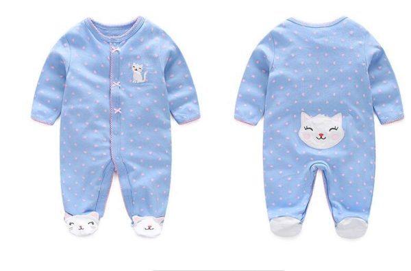 Animal pattern male and female baby long-sleeved romper - Image 2